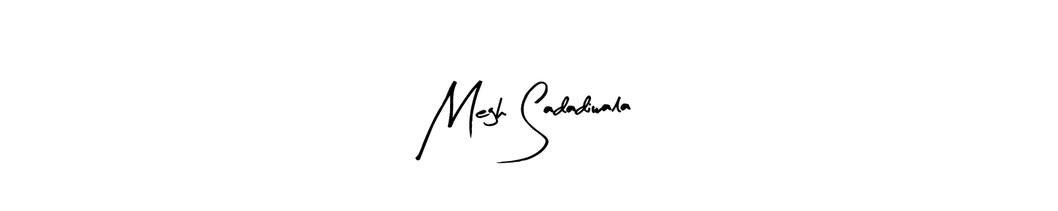 Megh Sadadiwala stylish signature style. Best Handwritten Sign (Arty Signature) for my name. Handwritten Signature Collection Ideas for my name Megh Sadadiwala. Megh Sadadiwala signature style 8 images and pictures png