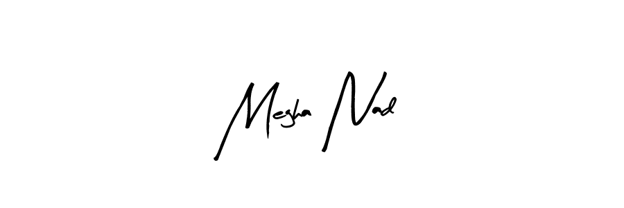 Similarly Arty Signature is the best handwritten signature design. Signature creator online .You can use it as an online autograph creator for name Megha Nad. Megha Nad signature style 8 images and pictures png