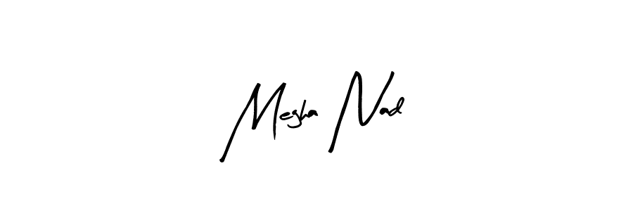 Design your own signature with our free online signature maker. With this signature software, you can create a handwritten (Arty Signature) signature for name Megha Nad. Megha Nad signature style 8 images and pictures png