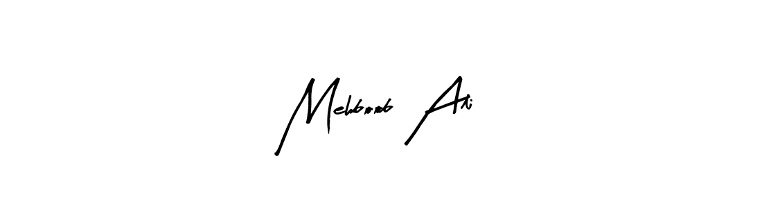 Design your own signature with our free online signature maker. With this signature software, you can create a handwritten (Arty Signature) signature for name Mehboob Ali. Mehboob Ali signature style 8 images and pictures png