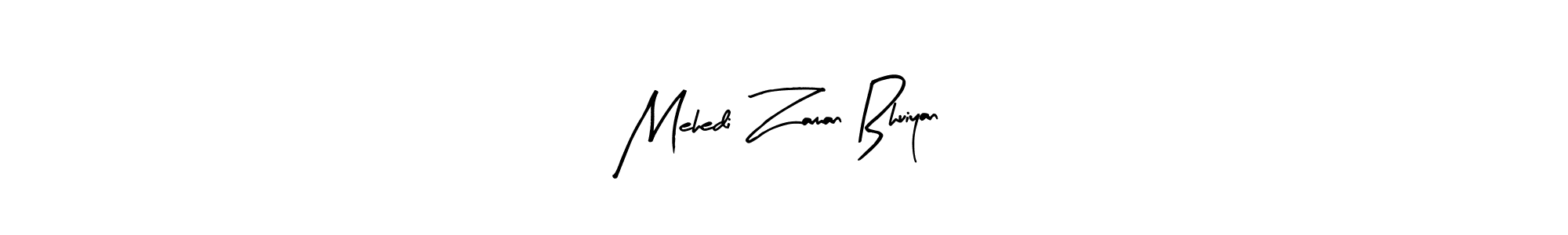 Make a beautiful signature design for name Mehedi Zaman Bhuiyan. With this signature (Arty Signature) style, you can create a handwritten signature for free. Mehedi Zaman Bhuiyan signature style 8 images and pictures png