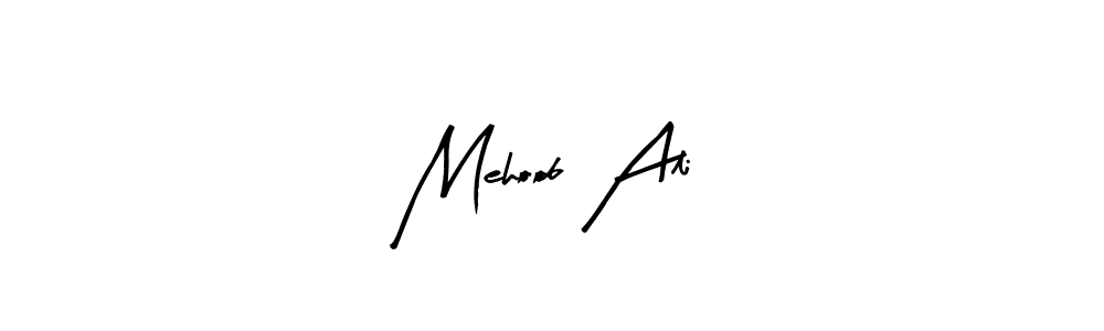 Design your own signature with our free online signature maker. With this signature software, you can create a handwritten (Arty Signature) signature for name Mehoob Ali. Mehoob Ali signature style 8 images and pictures png