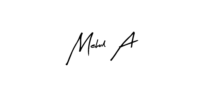 Make a beautiful signature design for name Mehul A. With this signature (Arty Signature) style, you can create a handwritten signature for free. Mehul A signature style 8 images and pictures png