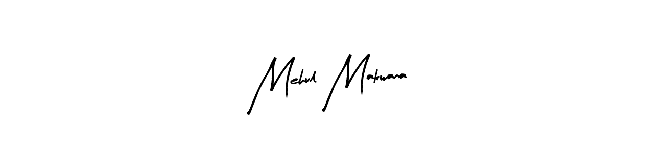 How to make Mehul Makwana name signature. Use Arty Signature style for creating short signs online. This is the latest handwritten sign. Mehul Makwana signature style 8 images and pictures png