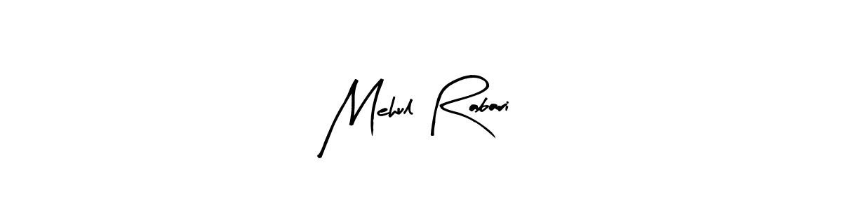 The best way (Arty Signature) to make a short signature is to pick only two or three words in your name. The name Mehul Rabari include a total of six letters. For converting this name. Mehul Rabari signature style 8 images and pictures png