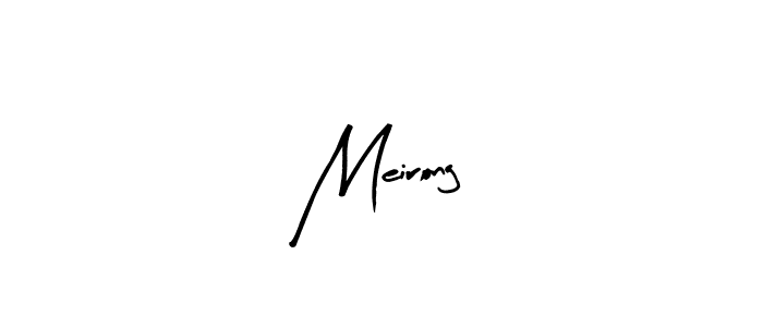 Create a beautiful signature design for name Meirong. With this signature (Arty Signature) fonts, you can make a handwritten signature for free. Meirong signature style 8 images and pictures png