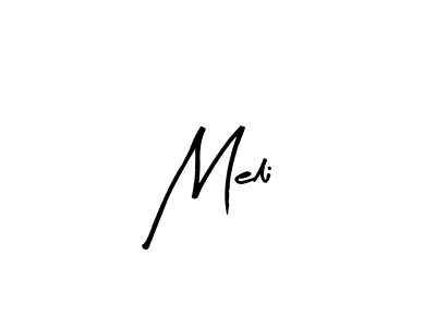 Create a beautiful signature design for name Meli. With this signature (Arty Signature) fonts, you can make a handwritten signature for free. Meli signature style 8 images and pictures png