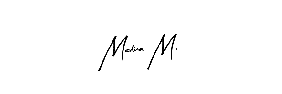 How to Draw Melina M. signature style? Arty Signature is a latest design signature styles for name Melina M.. Melina M. signature style 8 images and pictures png