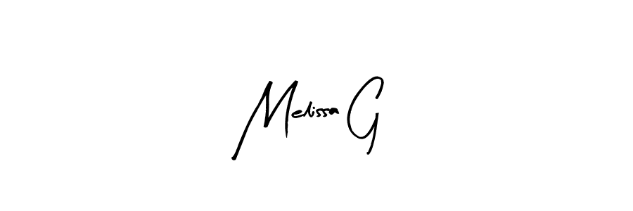 Create a beautiful signature design for name Melissa G. With this signature (Arty Signature) fonts, you can make a handwritten signature for free. Melissa G signature style 8 images and pictures png