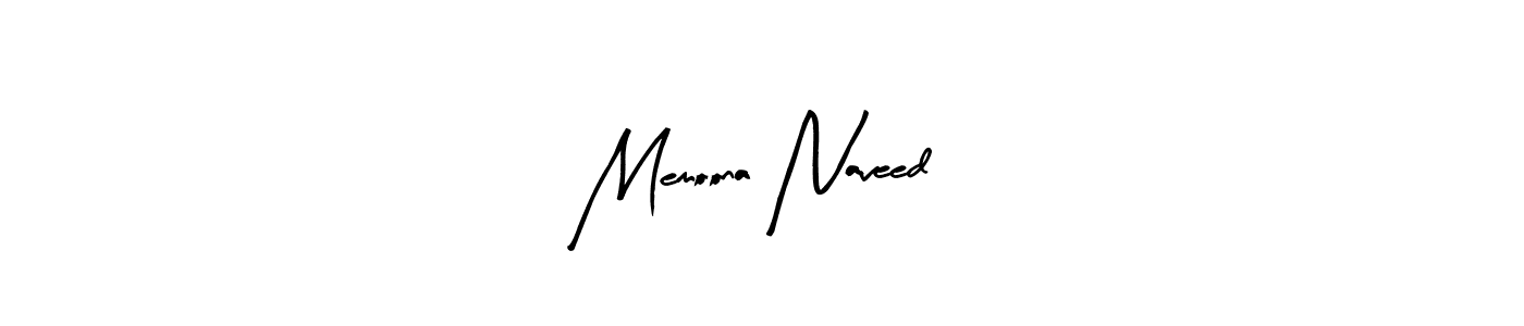 Design your own signature with our free online signature maker. With this signature software, you can create a handwritten (Arty Signature) signature for name Memoona Naveed. Memoona Naveed signature style 8 images and pictures png