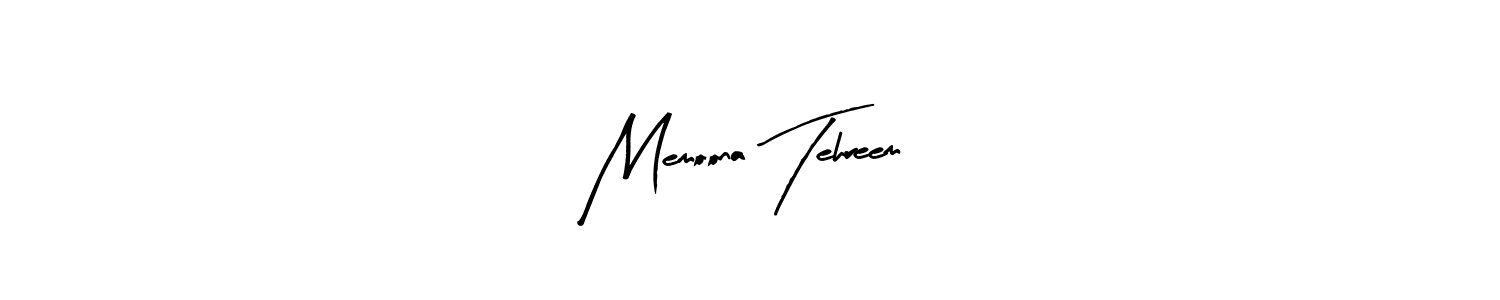 Memoona Tehreem stylish signature style. Best Handwritten Sign (Arty Signature) for my name. Handwritten Signature Collection Ideas for my name Memoona Tehreem. Memoona Tehreem signature style 8 images and pictures png