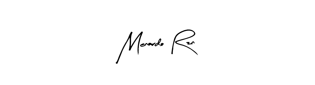Design your own signature with our free online signature maker. With this signature software, you can create a handwritten (Arty Signature) signature for name Menardo Rzn. Menardo Rzn signature style 8 images and pictures png