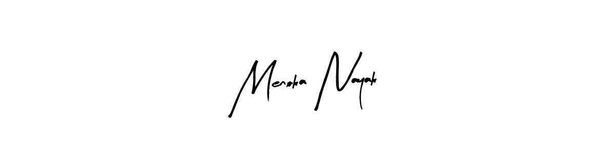 Design your own signature with our free online signature maker. With this signature software, you can create a handwritten (Arty Signature) signature for name Menoka Nayak. Menoka Nayak signature style 8 images and pictures png