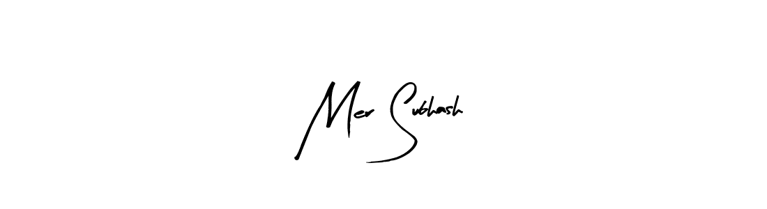 Mer Subhash stylish signature style. Best Handwritten Sign (Arty Signature) for my name. Handwritten Signature Collection Ideas for my name Mer Subhash. Mer Subhash signature style 8 images and pictures png