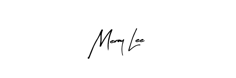 How to make Meray Lee name signature. Use Arty Signature style for creating short signs online. This is the latest handwritten sign. Meray Lee signature style 8 images and pictures png