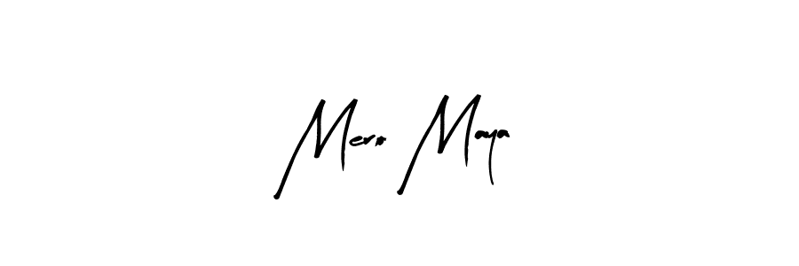 How to make Mero Maya name signature. Use Arty Signature style for creating short signs online. This is the latest handwritten sign. Mero Maya signature style 8 images and pictures png
