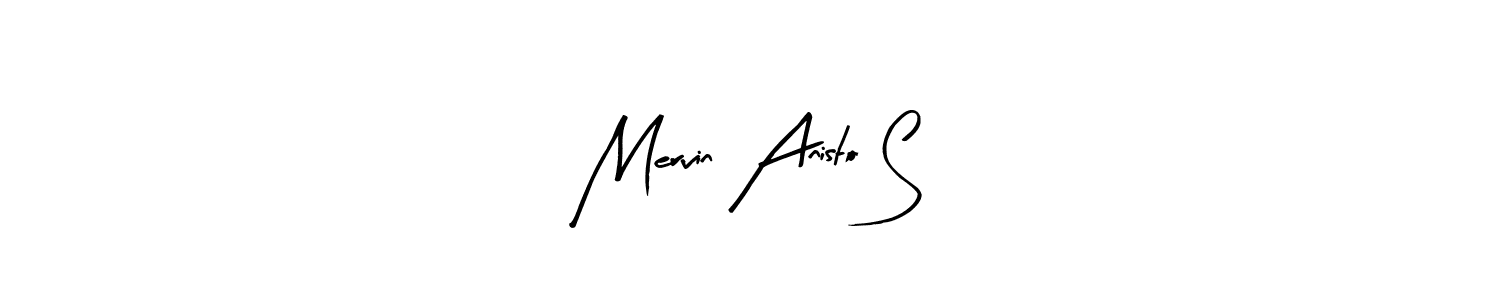 Make a beautiful signature design for name Mervin Anisto S. Use this online signature maker to create a handwritten signature for free. Mervin Anisto S signature style 8 images and pictures png