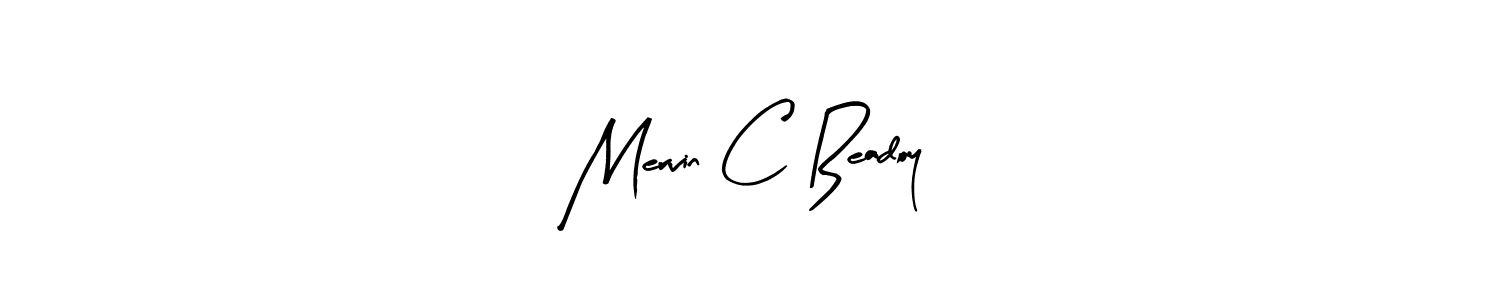 if you are searching for the best signature style for your name Mervin C Beadoy. so please give up your signature search. here we have designed multiple signature styles  using Arty Signature. Mervin C Beadoy signature style 8 images and pictures png