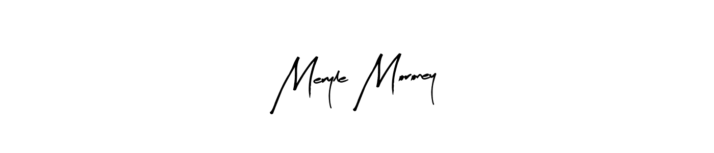 This is the best signature style for the Meryle Moroney name. Also you like these signature font (Arty Signature). Mix name signature. Meryle Moroney signature style 8 images and pictures png