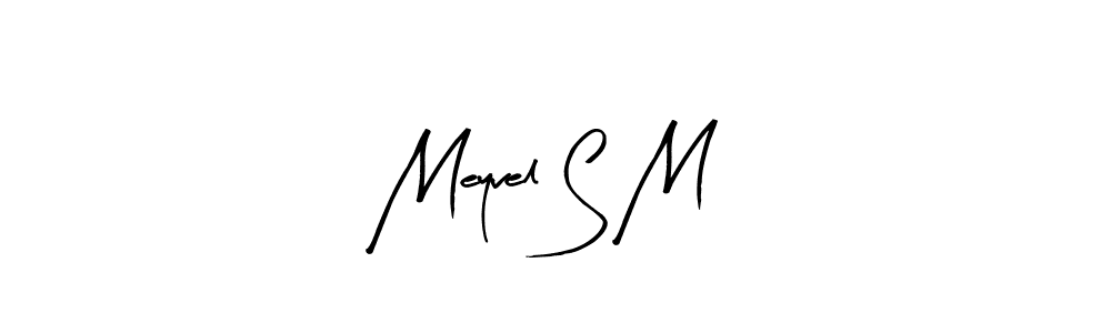 Similarly Arty Signature is the best handwritten signature design. Signature creator online .You can use it as an online autograph creator for name Meyvel S M. Meyvel S M signature style 8 images and pictures png