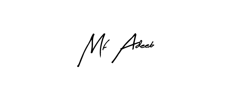 Also You can easily find your signature by using the search form. We will create Mf Adeeb name handwritten signature images for you free of cost using Arty Signature sign style. Mf Adeeb signature style 8 images and pictures png