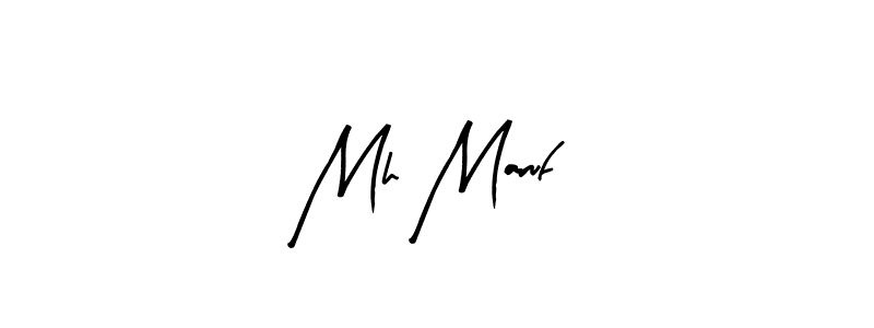 Make a beautiful signature design for name Mh Maruf. With this signature (Arty Signature) style, you can create a handwritten signature for free. Mh Maruf signature style 8 images and pictures png