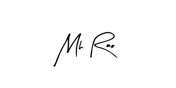 Design your own signature with our free online signature maker. With this signature software, you can create a handwritten (Arty Signature) signature for name Mh Rao. Mh Rao signature style 8 images and pictures png