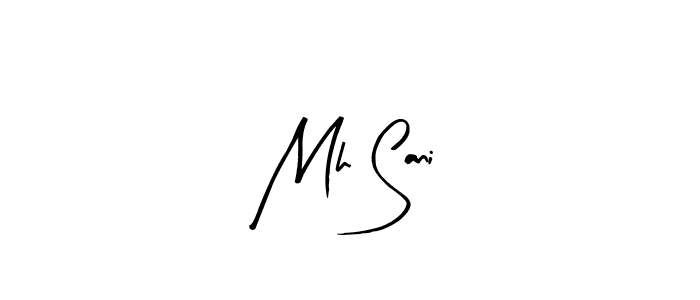 Also You can easily find your signature by using the search form. We will create Mh Sani name handwritten signature images for you free of cost using Arty Signature sign style. Mh Sani signature style 8 images and pictures png