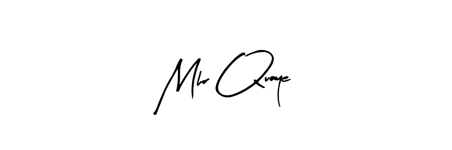 How to make Mhr Quaye name signature. Use Arty Signature style for creating short signs online. This is the latest handwritten sign. Mhr Quaye signature style 8 images and pictures png