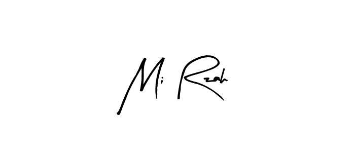 How to make Mi Rzah name signature. Use Arty Signature style for creating short signs online. This is the latest handwritten sign. Mi Rzah signature style 8 images and pictures png