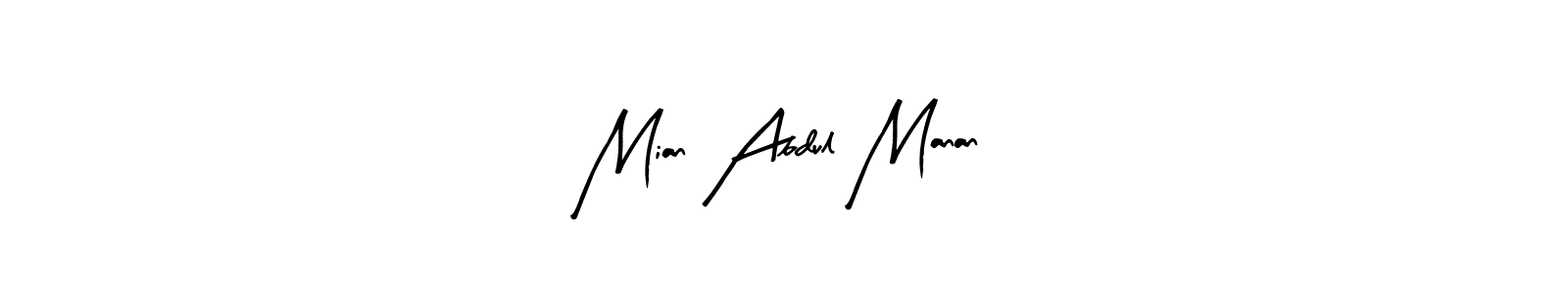 Similarly Arty Signature is the best handwritten signature design. Signature creator online .You can use it as an online autograph creator for name Mian Abdul Manan. Mian Abdul Manan signature style 8 images and pictures png