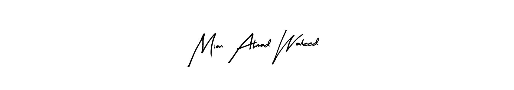 Also we have Mian Ahmad Waleed name is the best signature style. Create professional handwritten signature collection using Arty Signature autograph style. Mian Ahmad Waleed signature style 8 images and pictures png