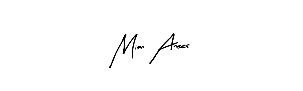 if you are searching for the best signature style for your name Mian Anees. so please give up your signature search. here we have designed multiple signature styles  using Arty Signature. Mian Anees signature style 8 images and pictures png