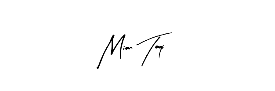 Also we have Mian Taqi name is the best signature style. Create professional handwritten signature collection using Arty Signature autograph style. Mian Taqi signature style 8 images and pictures png