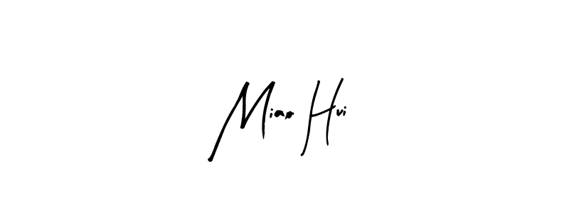 Arty Signature is a professional signature style that is perfect for those who want to add a touch of class to their signature. It is also a great choice for those who want to make their signature more unique. Get Miao Hui name to fancy signature for free. Miao Hui signature style 8 images and pictures png