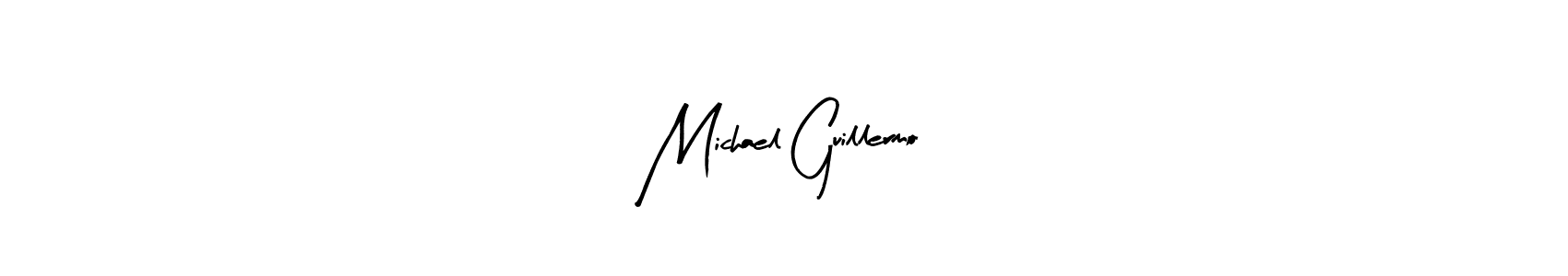 Create a beautiful signature design for name Michael Guillermo. With this signature (Arty Signature) fonts, you can make a handwritten signature for free. Michael Guillermo signature style 8 images and pictures png