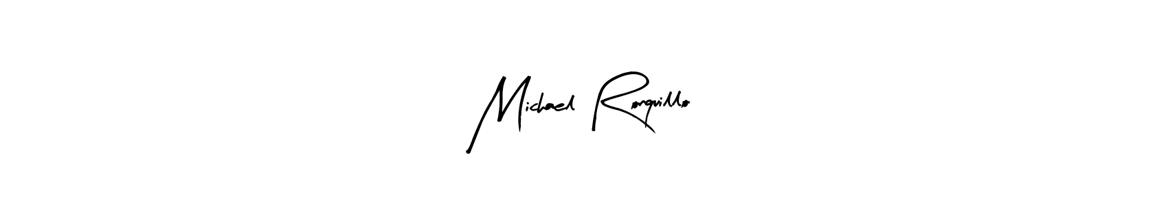 if you are searching for the best signature style for your name Michael Ronquillo. so please give up your signature search. here we have designed multiple signature styles  using Arty Signature. Michael Ronquillo signature style 8 images and pictures png