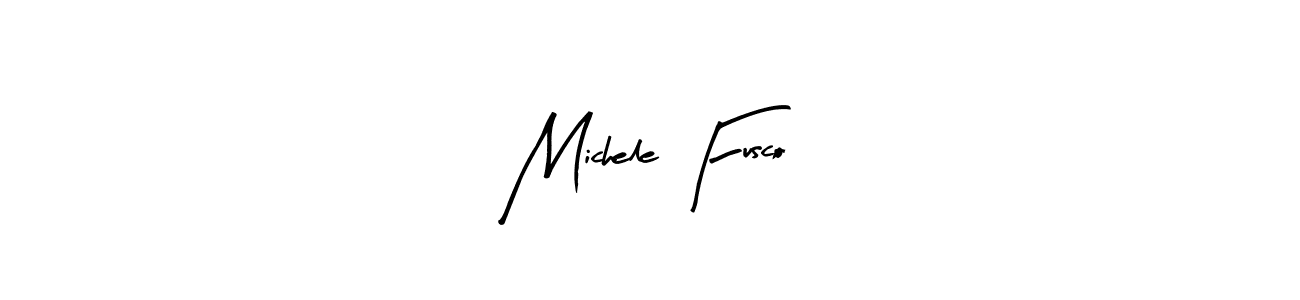 Create a beautiful signature design for name Michele Fusco. With this signature (Arty Signature) fonts, you can make a handwritten signature for free. Michele Fusco signature style 8 images and pictures png