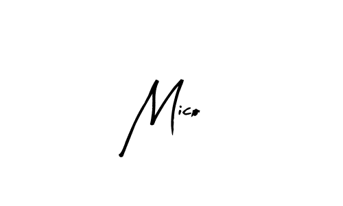 Design your own signature with our free online signature maker. With this signature software, you can create a handwritten (Arty Signature) signature for name Mico . Mico  signature style 8 images and pictures png