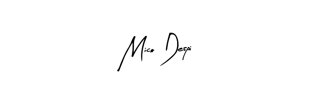 Design your own signature with our free online signature maker. With this signature software, you can create a handwritten (Arty Signature) signature for name Mico Despi. Mico Despi signature style 8 images and pictures png