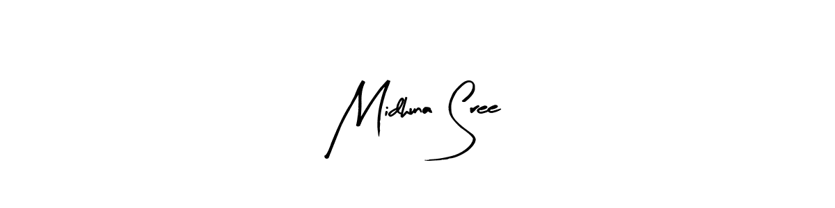 Also we have Midhuna Sree name is the best signature style. Create professional handwritten signature collection using Arty Signature autograph style. Midhuna Sree signature style 8 images and pictures png