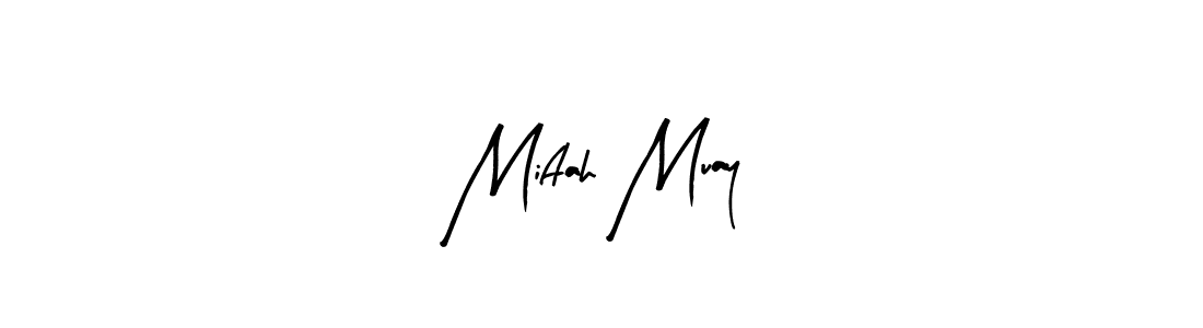 Design your own signature with our free online signature maker. With this signature software, you can create a handwritten (Arty Signature) signature for name Miftah Muay. Miftah Muay signature style 8 images and pictures png