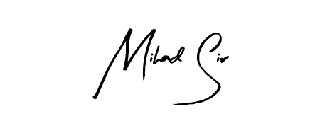 A classic penmanship look for Mihad Sir. The Arty Signature font brings timeless elegance and confidence to every signed document. Mihad Sir signature style 8 images and pictures png