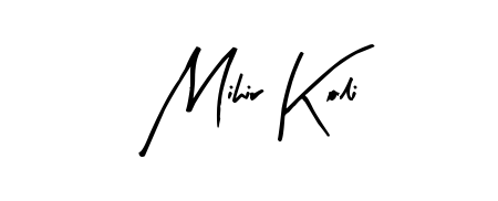 Use a signature maker to create a handwritten signature online. With this signature software, you can design (Arty Signature) your own signature for name Mihir Koli. Mihir Koli signature style 8 images and pictures png