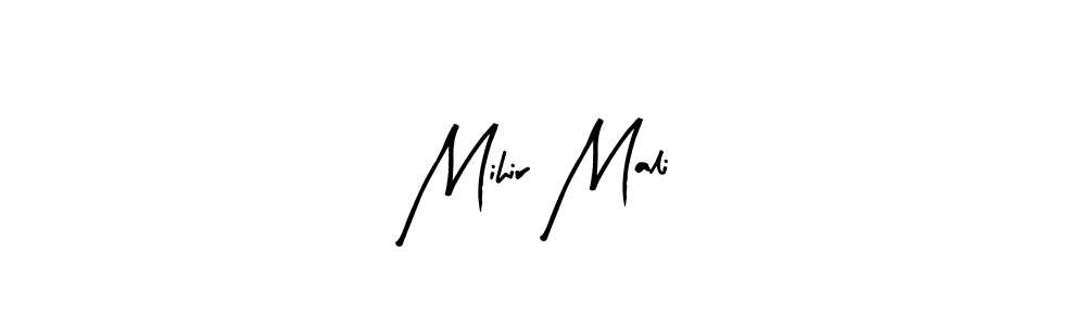 Make a beautiful signature design for name Mihir Mali. With this signature (Arty Signature) style, you can create a handwritten signature for free. Mihir Mali signature style 8 images and pictures png