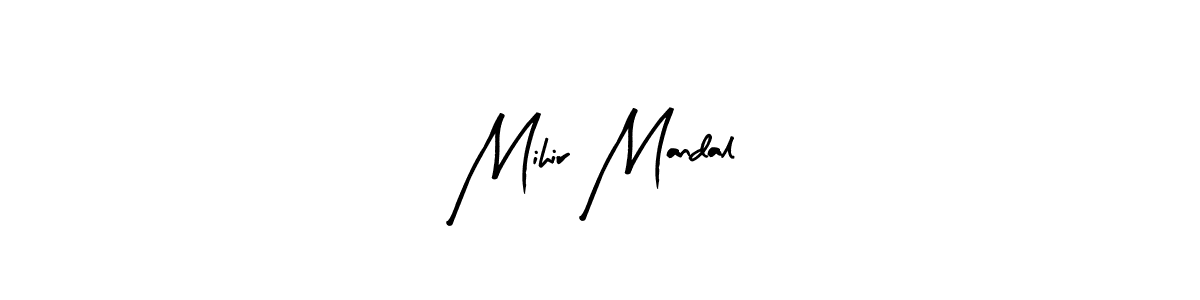Mihir Mandal stylish signature style. Best Handwritten Sign (Arty Signature) for my name. Handwritten Signature Collection Ideas for my name Mihir Mandal. Mihir Mandal signature style 8 images and pictures png