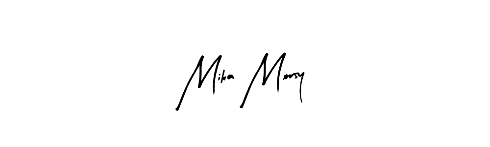 Create a beautiful signature design for name Mika Morsy. With this signature (Arty Signature) fonts, you can make a handwritten signature for free. Mika Morsy signature style 8 images and pictures png