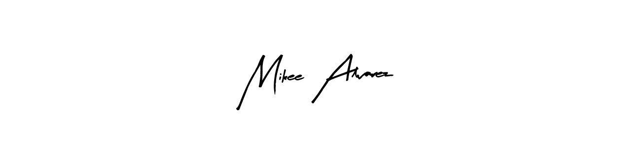 Create a beautiful signature design for name Mikee Alvarez. With this signature (Arty Signature) fonts, you can make a handwritten signature for free. Mikee Alvarez signature style 8 images and pictures png