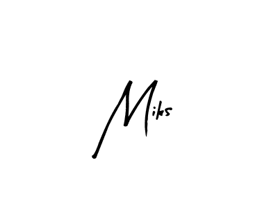 Use a signature maker to create a handwritten signature online. With this signature software, you can design (Arty Signature) your own signature for name Miks. Miks signature style 8 images and pictures png