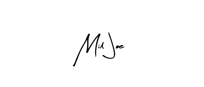 You can use this online signature creator to create a handwritten signature for the name Mil Joe. This is the best online autograph maker. Mil Joe signature style 8 images and pictures png